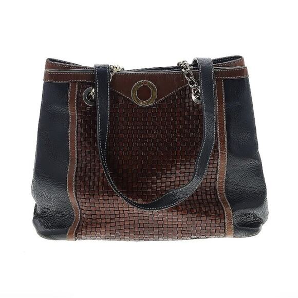 Bally Black and Brown Leather Vintage Shoulder Bag — Made in Italy - Picture 1 of 3